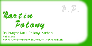 martin polony business card